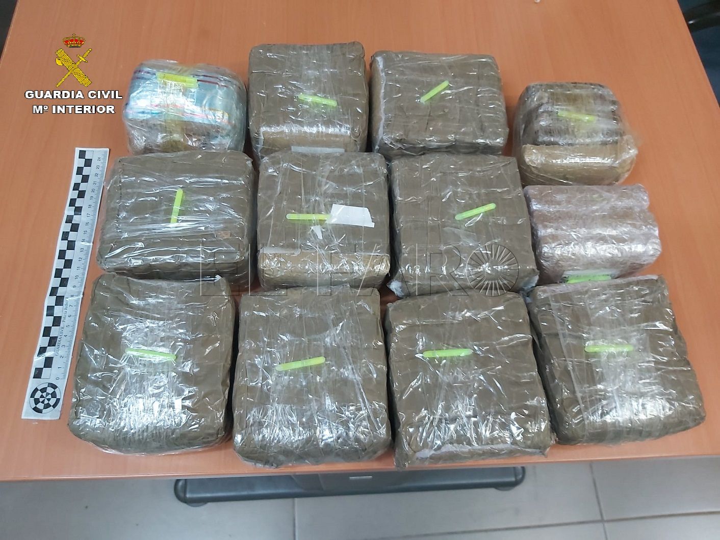 La Guardia Civil detiene a tres personas que recibían droga en Melilla lanzada a través del vallado fronterizo