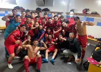 Celebración de la escuadra malagueña.