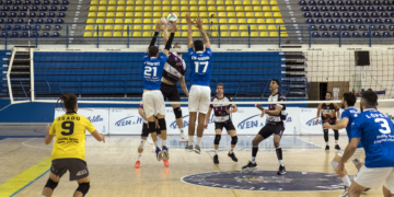 Imagen de uno de los partidos de la escuadra melillense, en la presente temporada liguera.