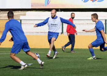 Jugadores de la primera plantilla unionista ejercitándose en la instalación de nuestra ciudad.