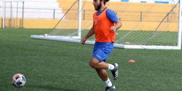 El jugador Ali, en una de las sesiones de entrenamientos.