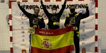Componentes de la expedición melillense que estuvo presente en la prueba de la Ultramaratón.