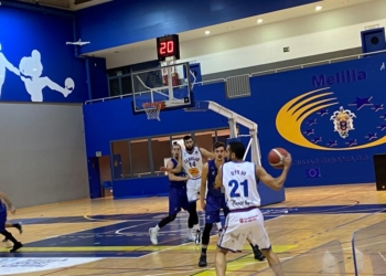 Imagen de uno de los partidos de la escuadra melillense, en la presente temporada liguera.