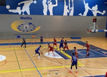 Imagen de uno de los partidos de la escuadra melillense.