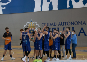 Los melillenses, a la finalización e uno de los partidos de esta temporada liguera.