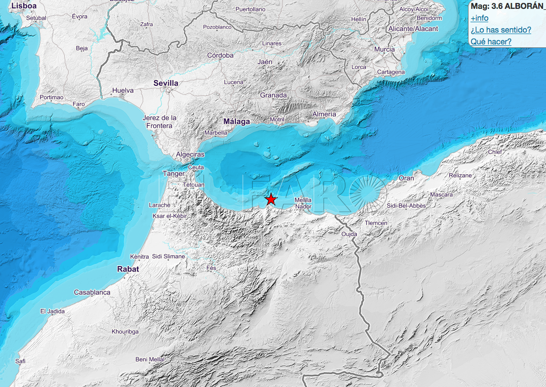 Melilla vuelve a temblar: percibe un terremoto de 4 y otro de 3,2 grados
