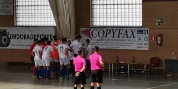 Los jugadores melillenses, en un tiempo muerto.