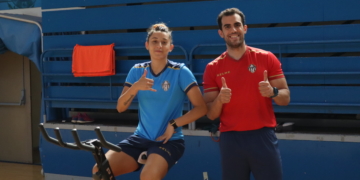 La brasileña, en uno de los entrenamientos de esta semana.