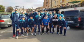 Componentes de la escuadra del Melilla Sport Capital Sporting Constitución en esta última temporada liguera.
