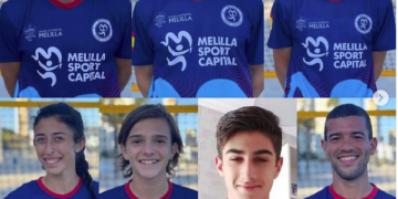 Jugadores y técnico melillense que estarán en el tierras búlgaras.