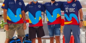 Componentes de la expedición melillense a tierras granadinas.