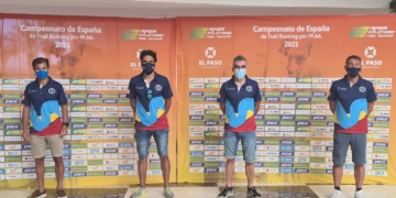 Fali Alcaide, Omar Dris y Larri Ablaziz, junto con el director técnico Ángel Fernández, representaron a Melilla en este Campeonato de España que se ha disputado en la isla de La Palma (Canarias).