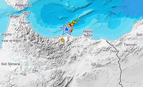 Una cadena de sismos se registra en el Alborán Sur