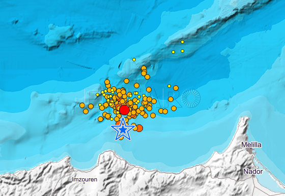 Tres sismos en tres minutos se sienten en Melilla