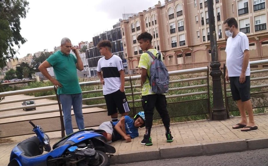 Accidente de tráfico en el puente del Tesorillo, en Melilla
