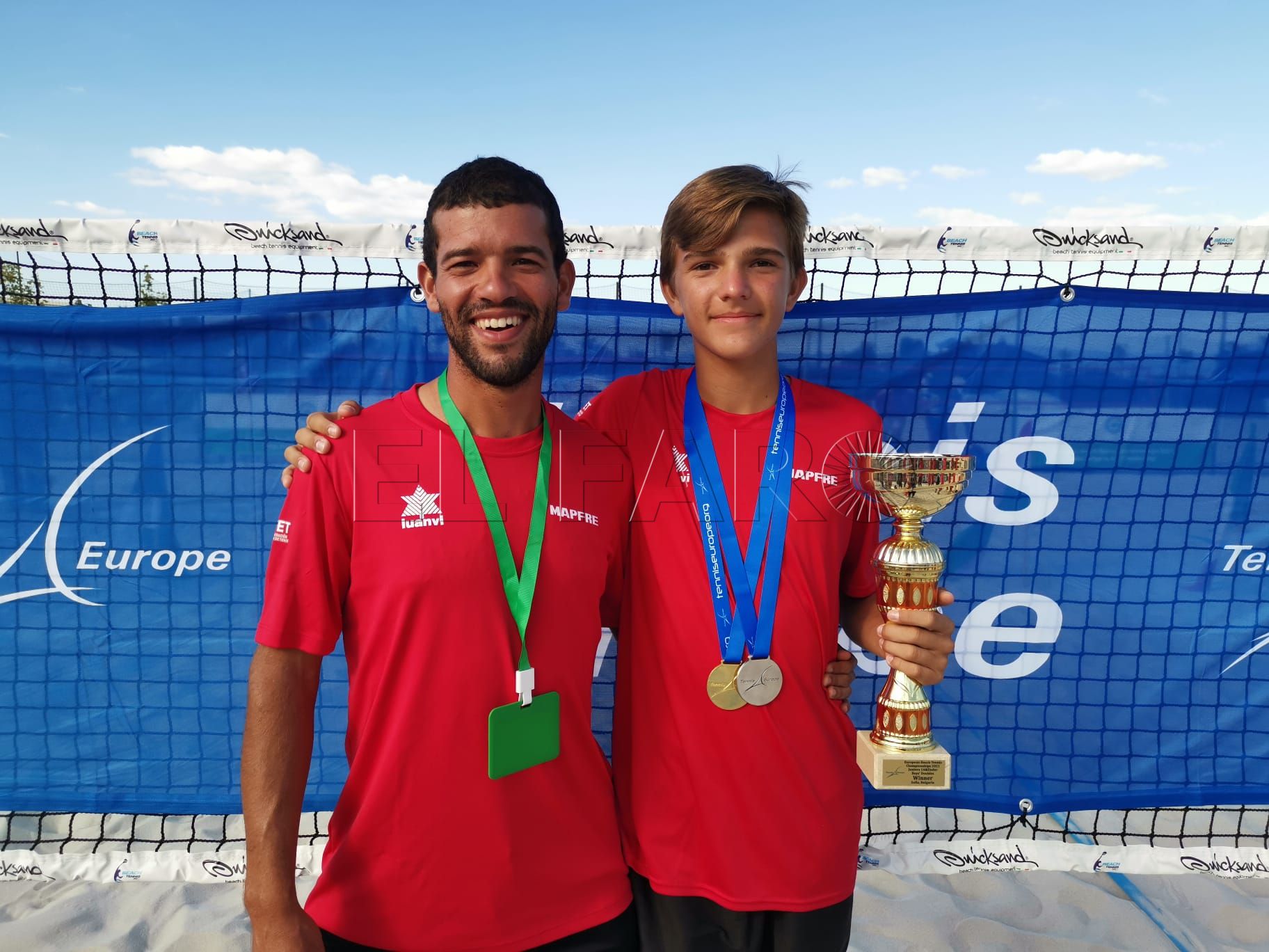 Plata para Nicolás Volpe en dobles mixto en el Europeo sub-14 de tenis playa