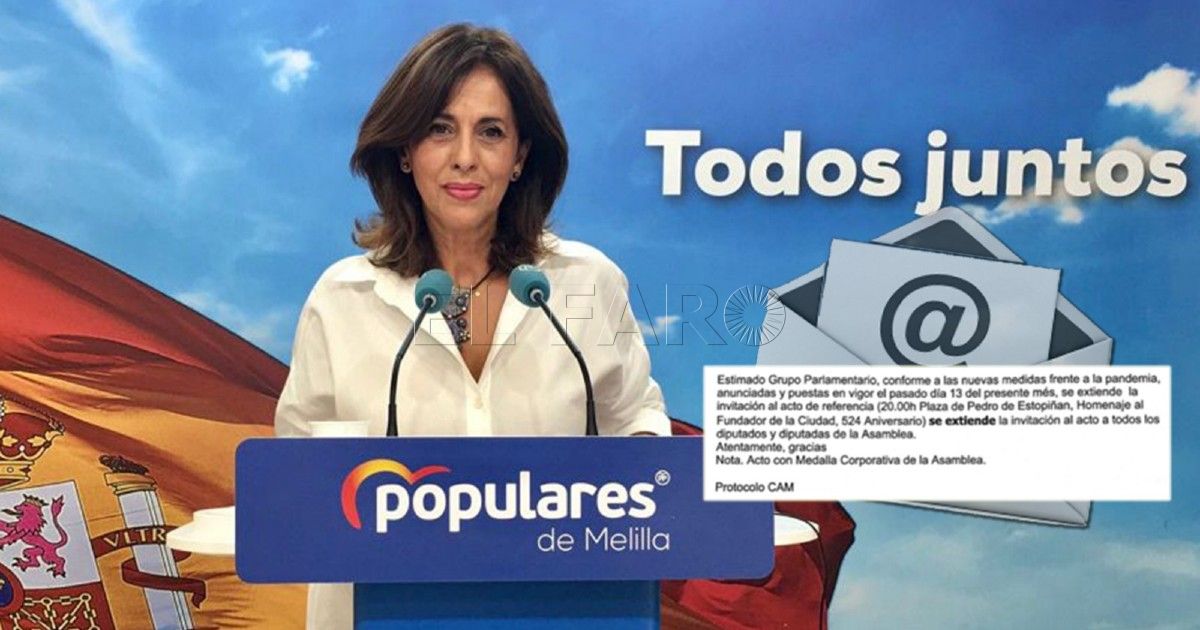 Malestar tras un e-mail informal para invitar a los diputados a la ofrenda a Estopiñán del Día de Melilla