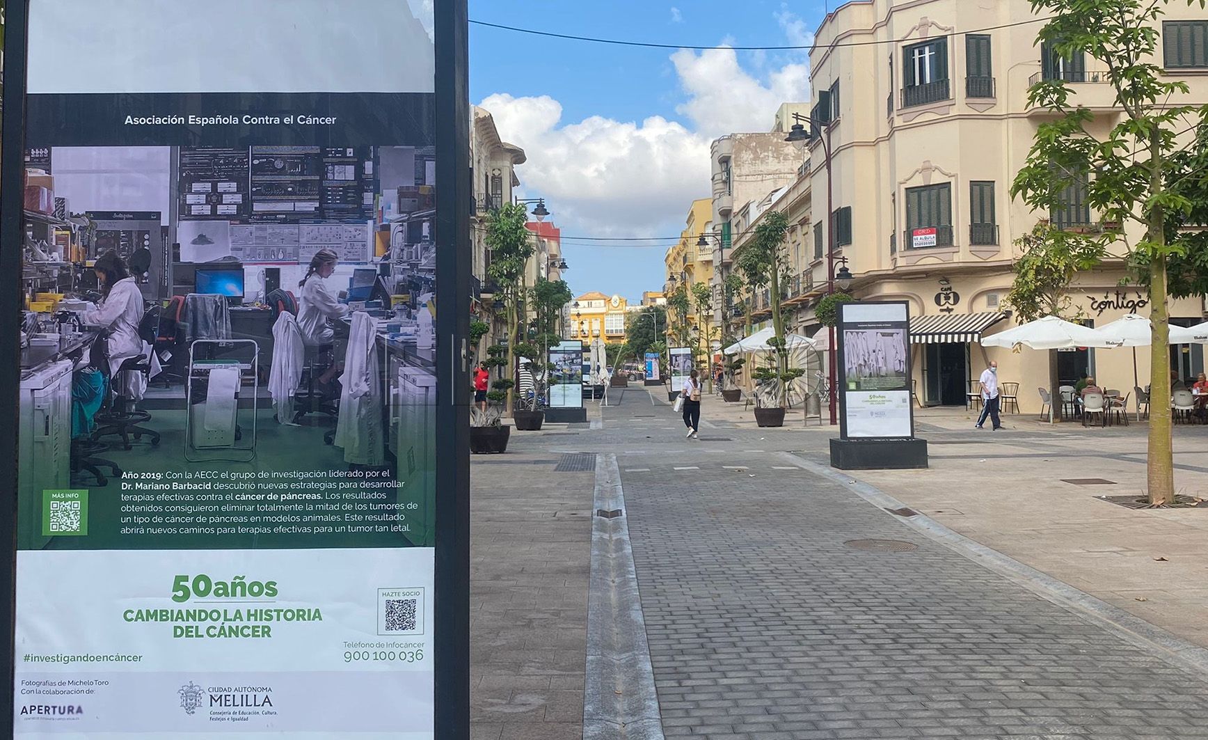 Una exposición sobre la investigación contra el cáncer 'toma' la calle O'Donnell