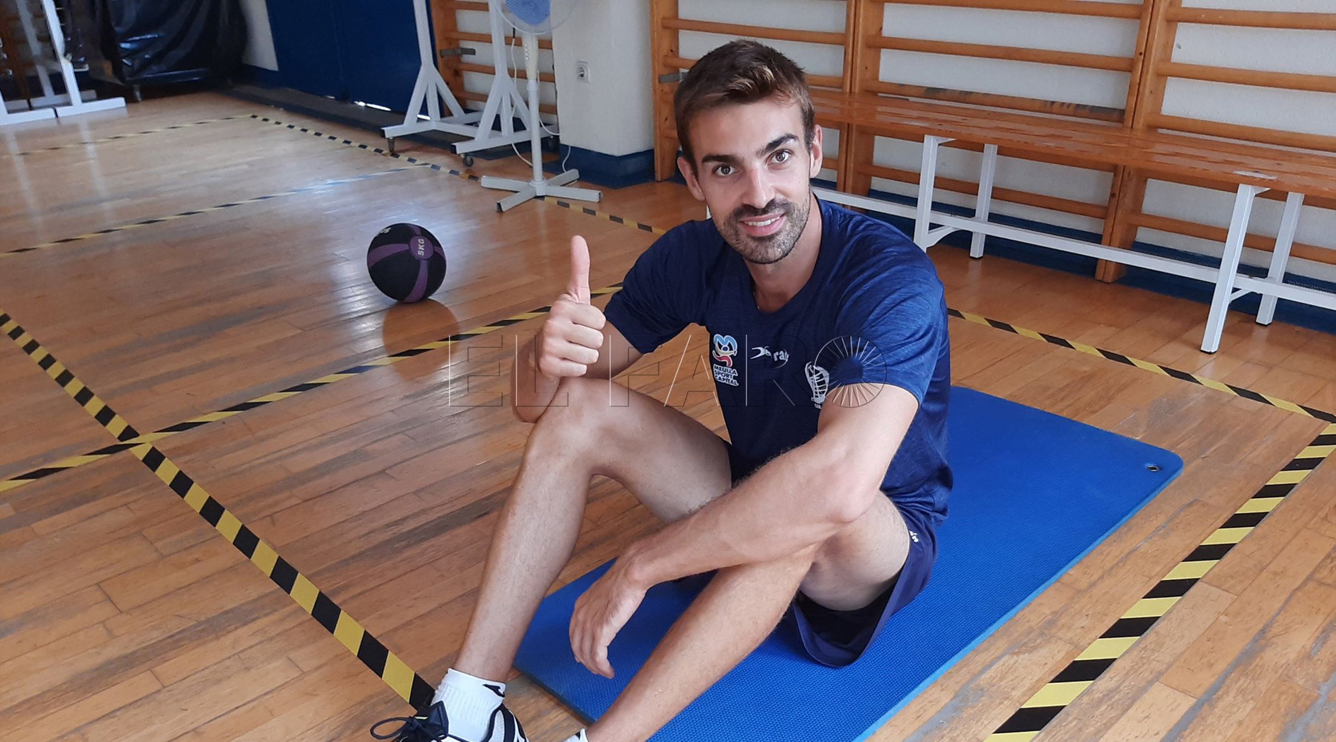 El único jugador que faltaba al trabajo del CV Melilla, Javier Monfort, ya llegó