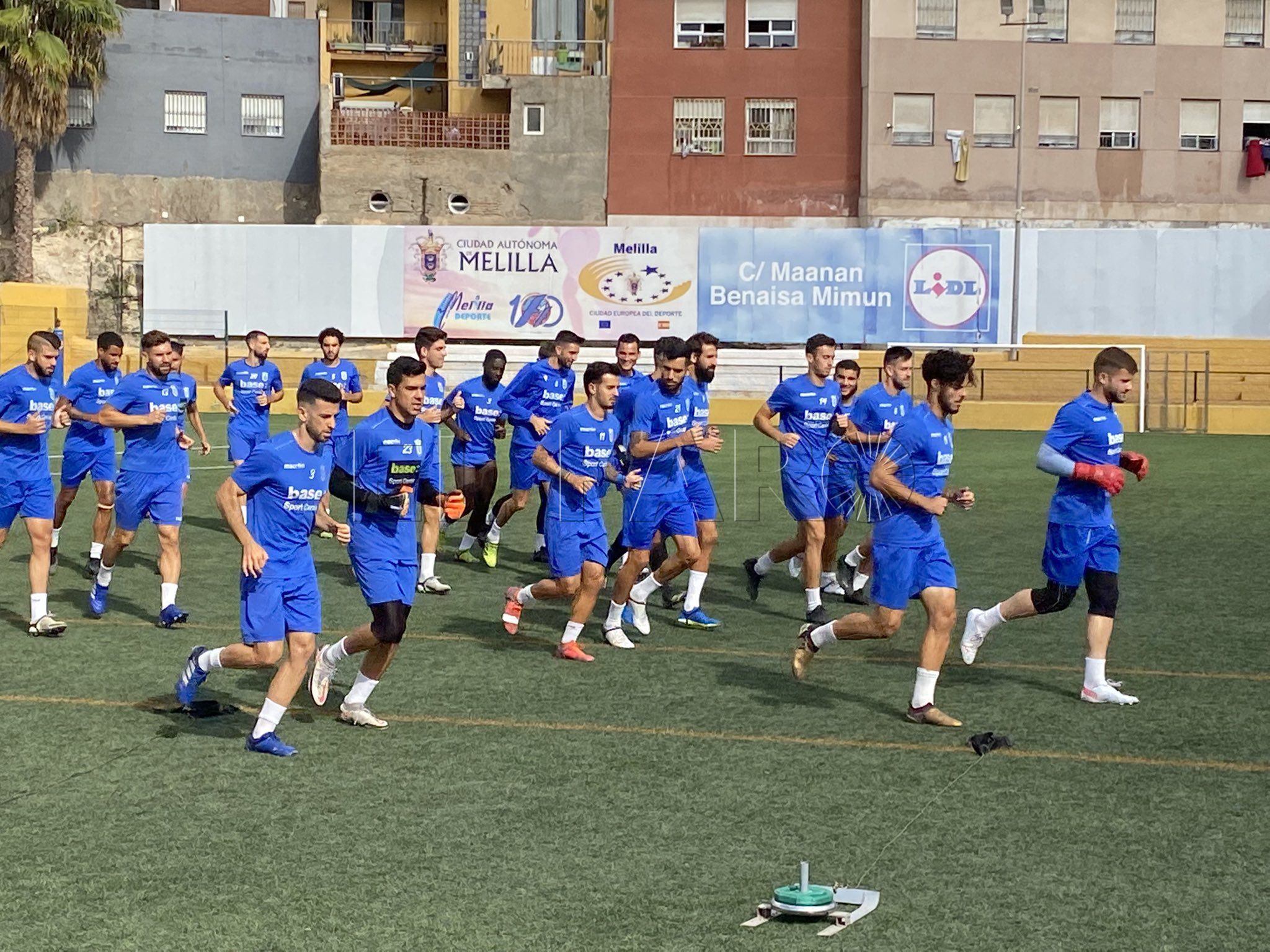 Entrenamiento en La Espiguera pensando en el partido en Pulpí