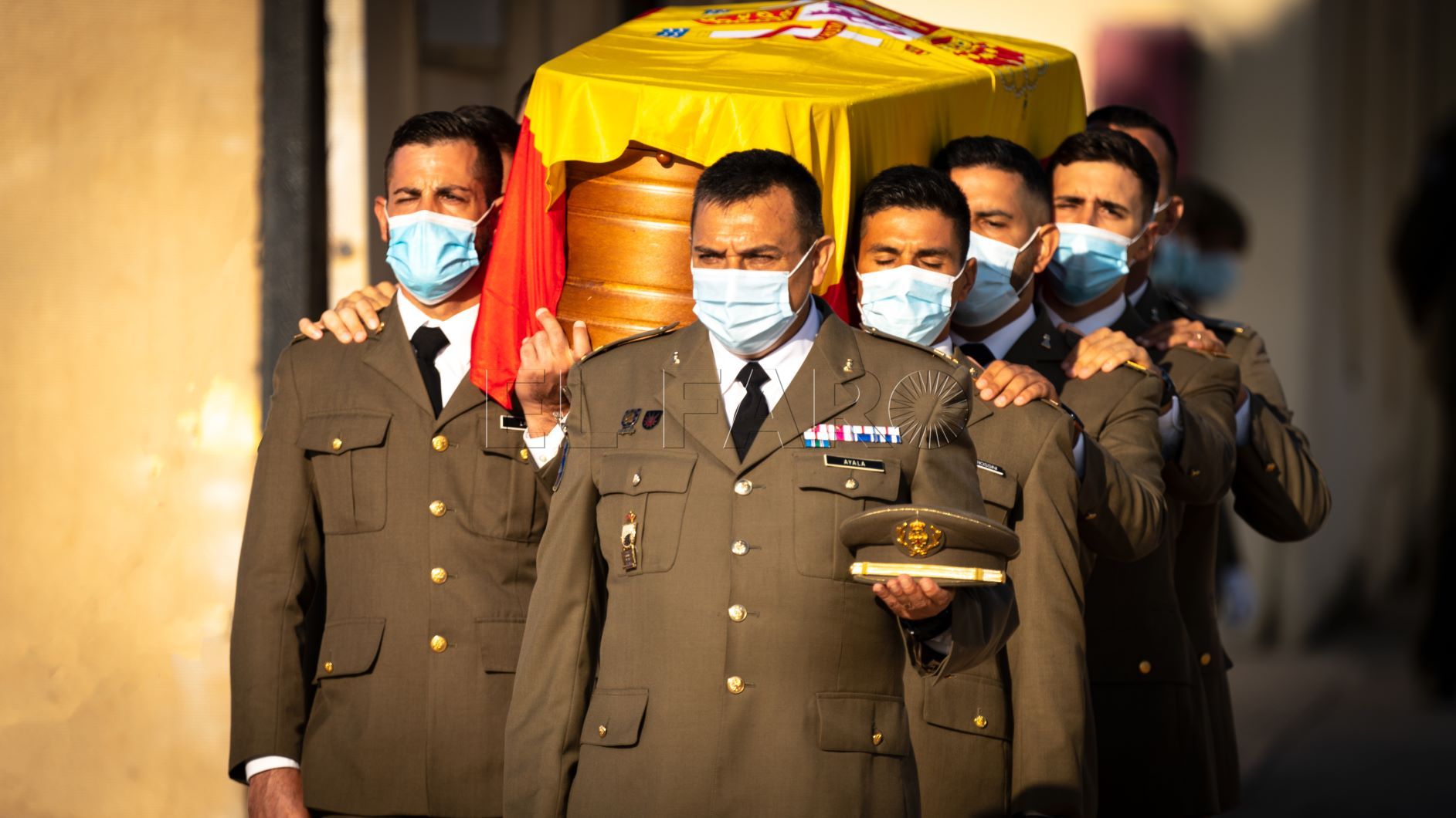 Acto de honras fúnebres por el sargento desaparecido en un pantano de Huesca