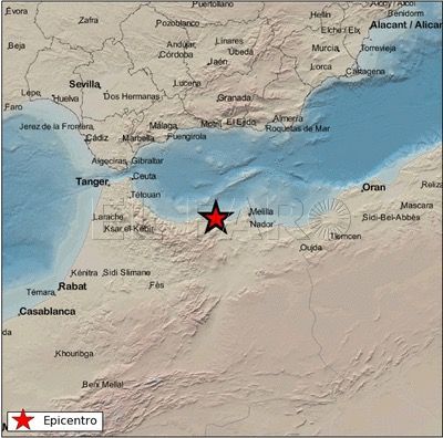 Melilla registra un temblor 3.5 de magnitud
