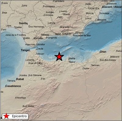 Segundo día de terremotos en la misma zona de Alborán y casi a la misma hora