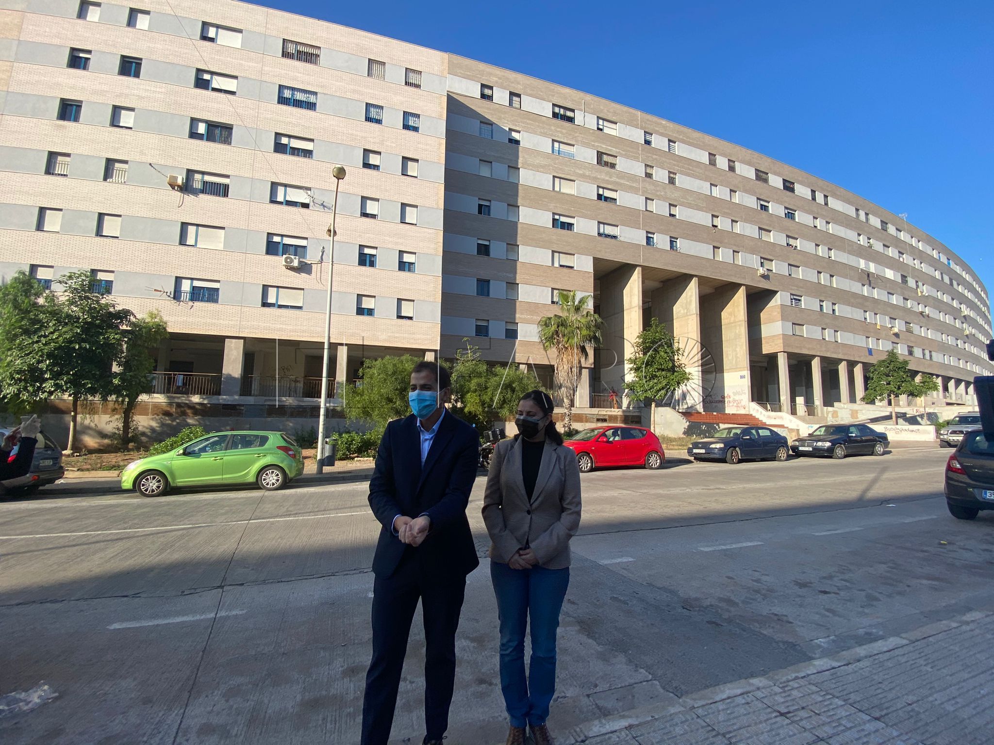 Finalizan los trabajos de reparación de la fachada de Averroes en Melilla