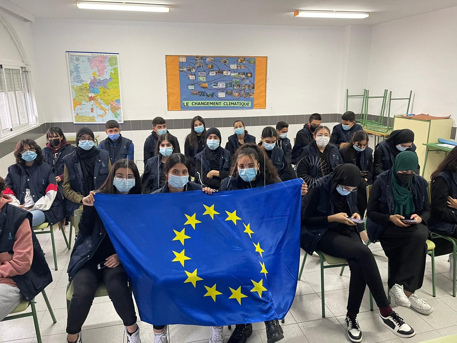 Los alumnos del IES Rusadir de Melilla participan en una sesión de Euroscola