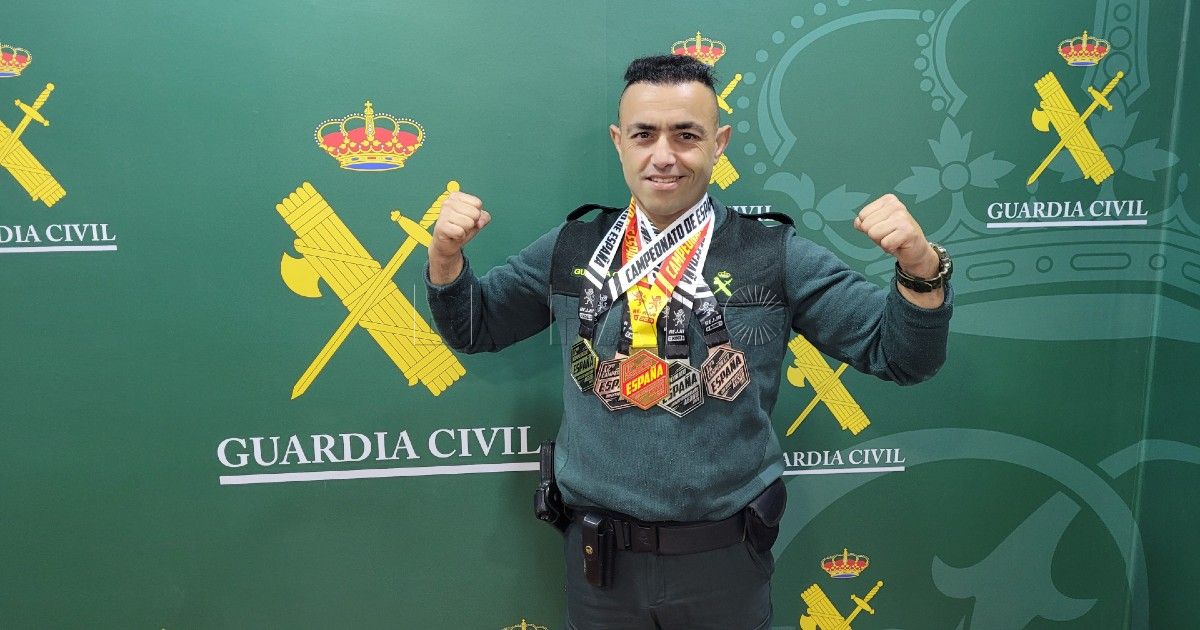 Un guardia civil de Melilla gana tres medallas en el campeonato de España de Jiu Jitsu brasileño