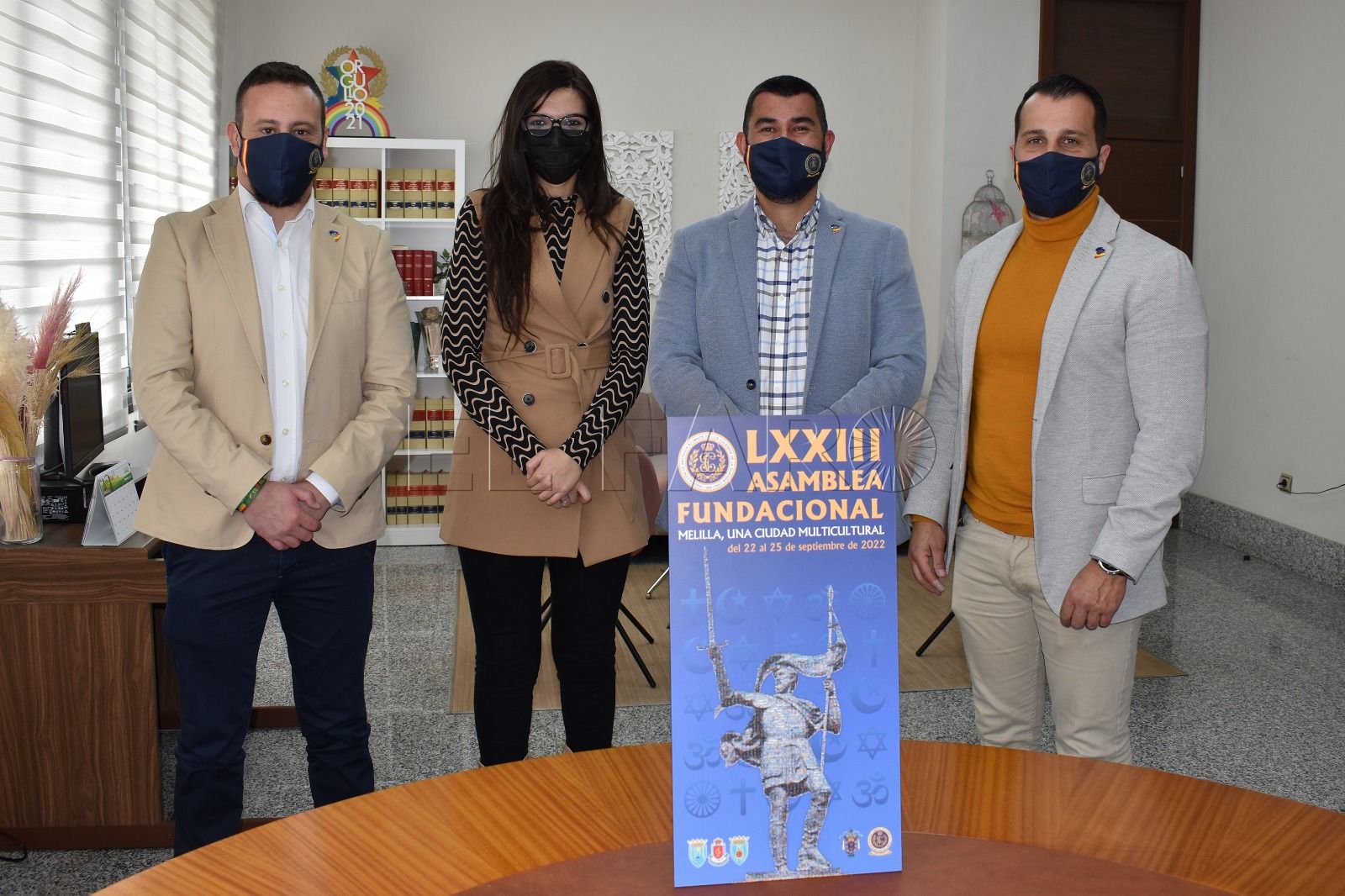 La delegada del Gobierno en Melilla recibe a la Asociación de Antiguos Alumnos del Colegio de la Guardia Civil