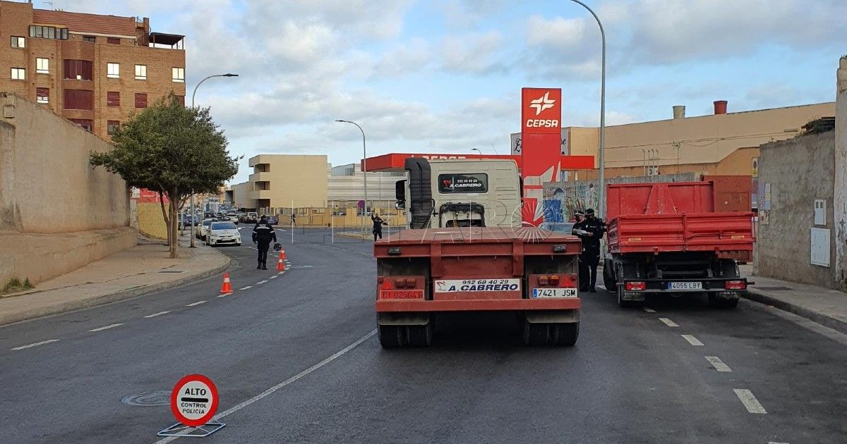 Once camiones sancionados en una semana en Melilla