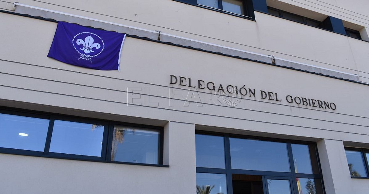 La bandera de los Scouts ondea en la Delegación del Gobierno de Melilla