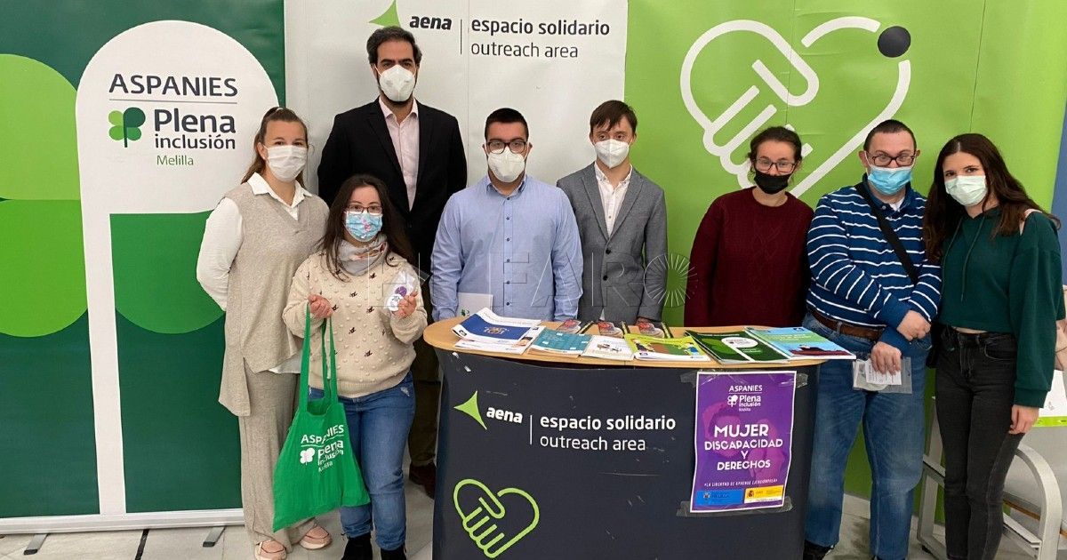 El aeropuerto de Melilla recibe a Aspanies en su Espacio Solidario
