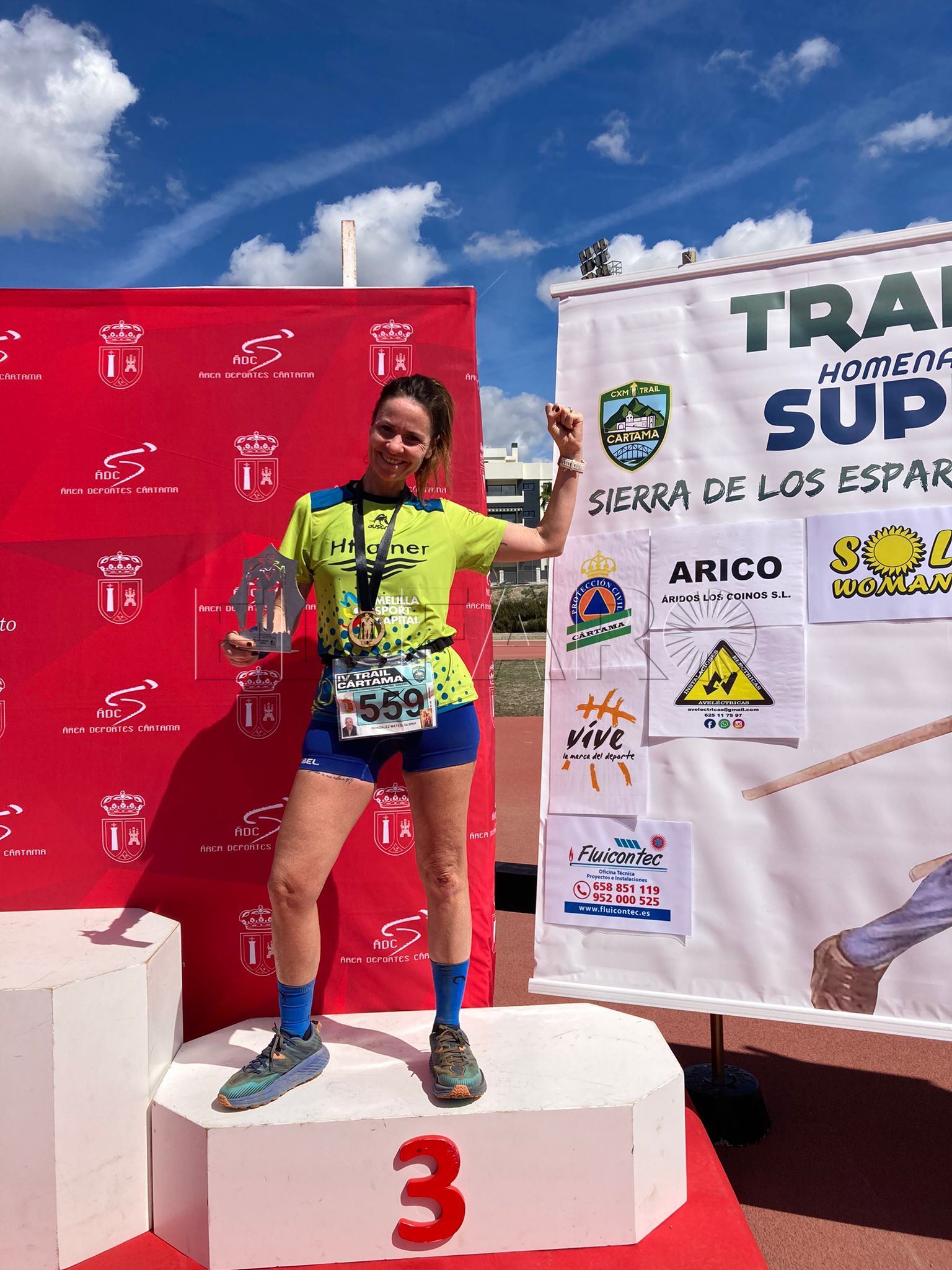 La melillense Gloria González logra la tercera plaza en máster A en el IV Trail Cártama