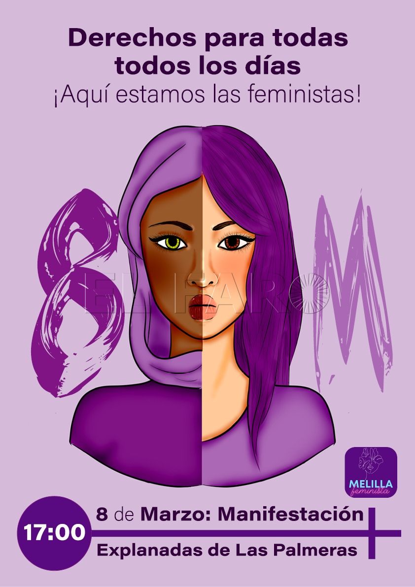 Las calles de Melilla, se teñirán de color morado con motivo del 8M