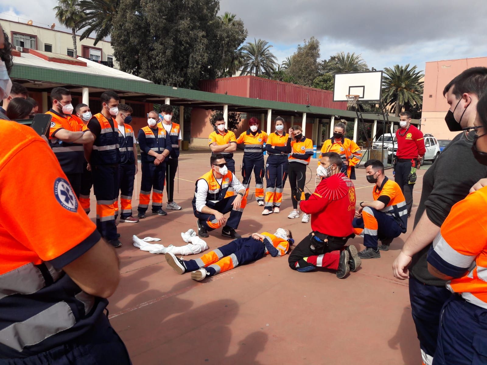 El CIFP Reina Victoria Eugenia realiza simulacros de emergencias en un proyecto de innovación docente