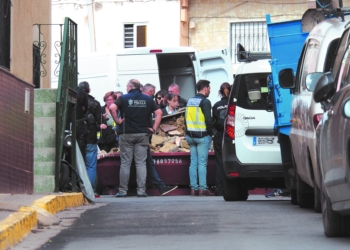 Imagen de la excavación de este jueves en la casa del ex legionario.