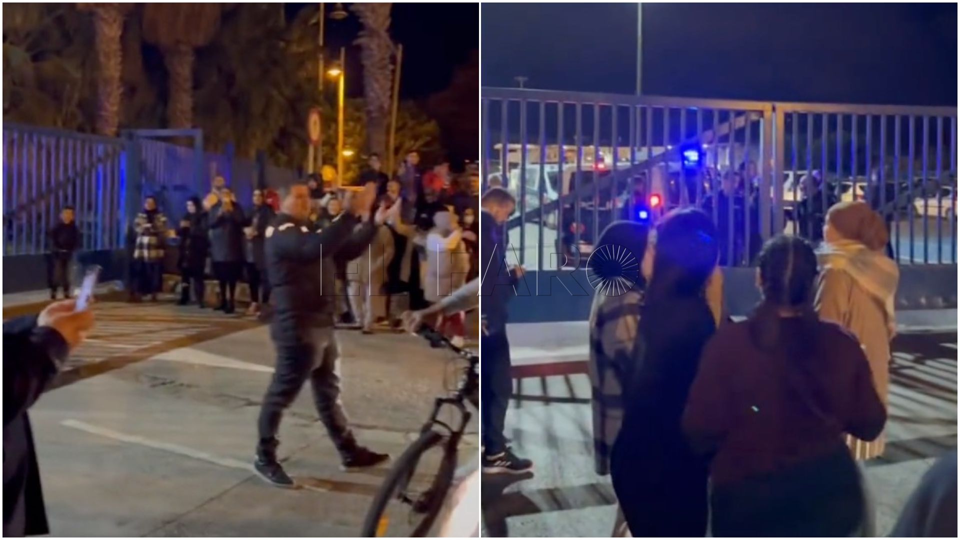 Concentración coreando: "Que abra la frontera"