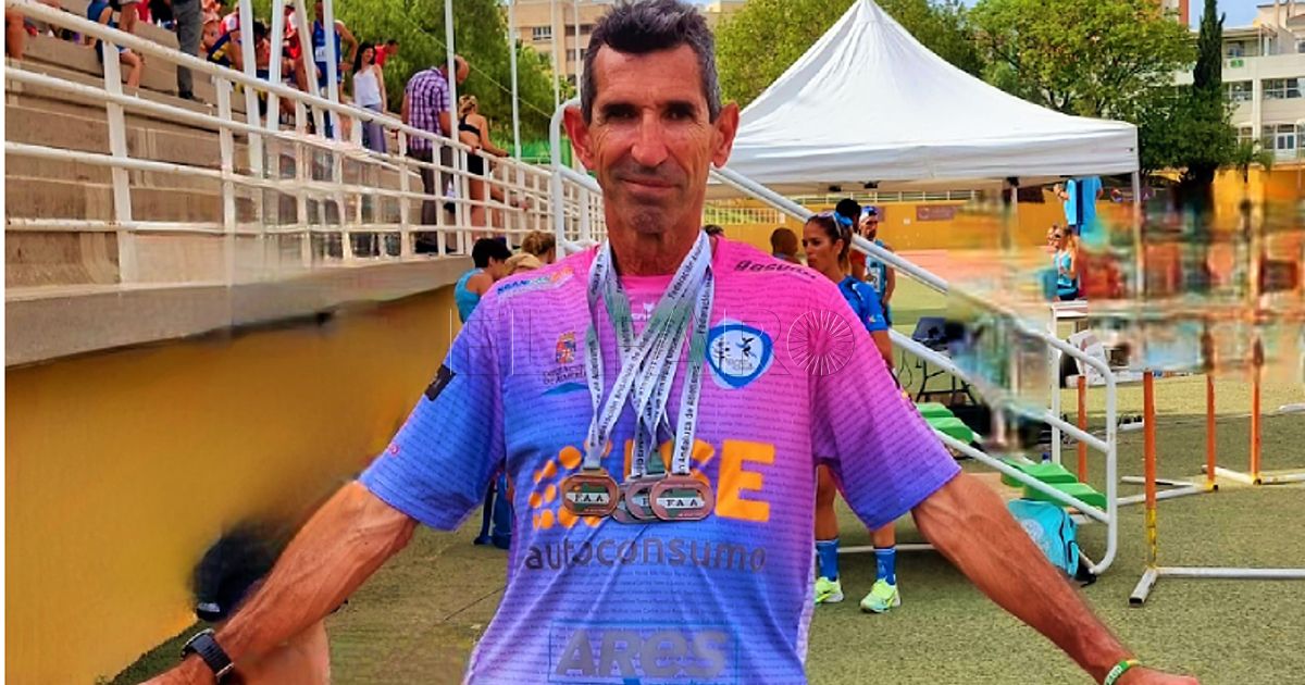 Federico Sáez suma cuatro medallas en el Andaluz Máster de atletismo