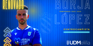 Borja López ha cumplido con creces las cláusulas establecidas en su contrato con la entidad azulina y continuará un año más defendiendo la elástica de la Unión Deportiva Melilla.