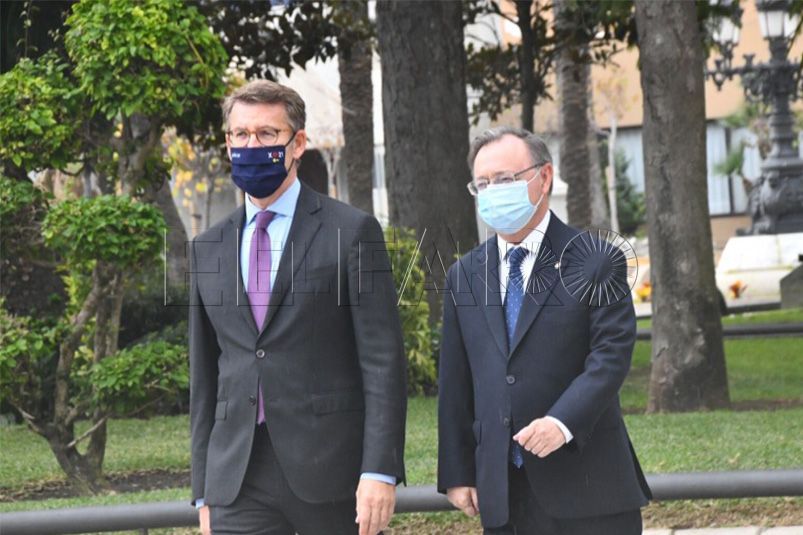 Feijóo lamenta en Ceuta que los pasos fronterizos se hayan abierto "sin la planificación" necesaria