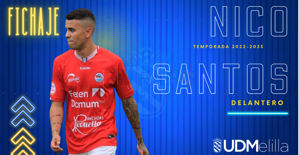 El delantero Nico Santos, nuevo jugador de la UD Melilla