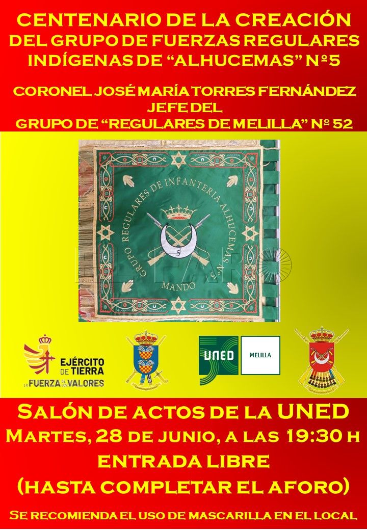 Conferencia con motivo del CXI Aniversario de las Fuerzas Regulares