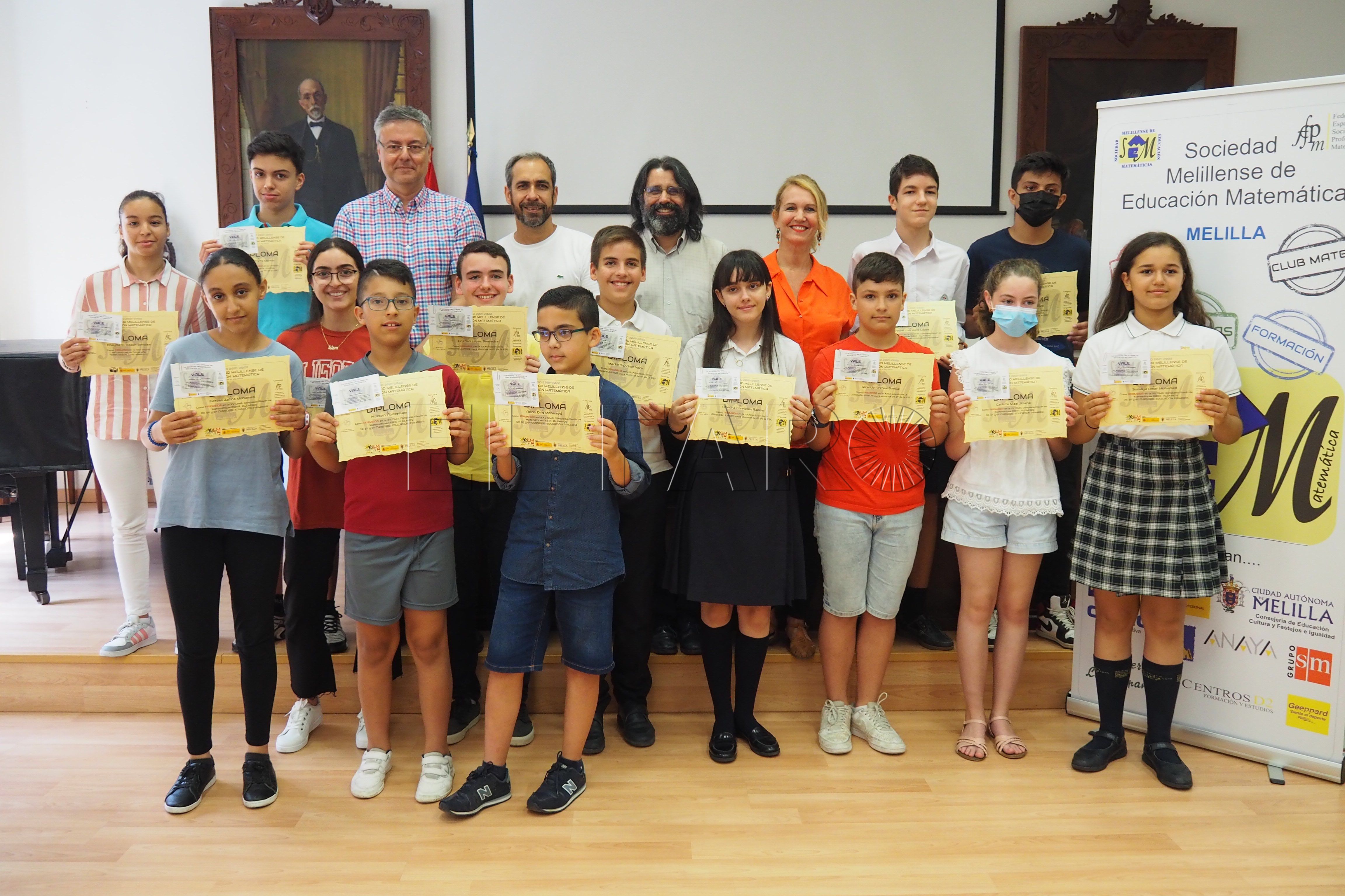 Melilla premia a los ganadores de la fase local de la Olimpiada Matemática