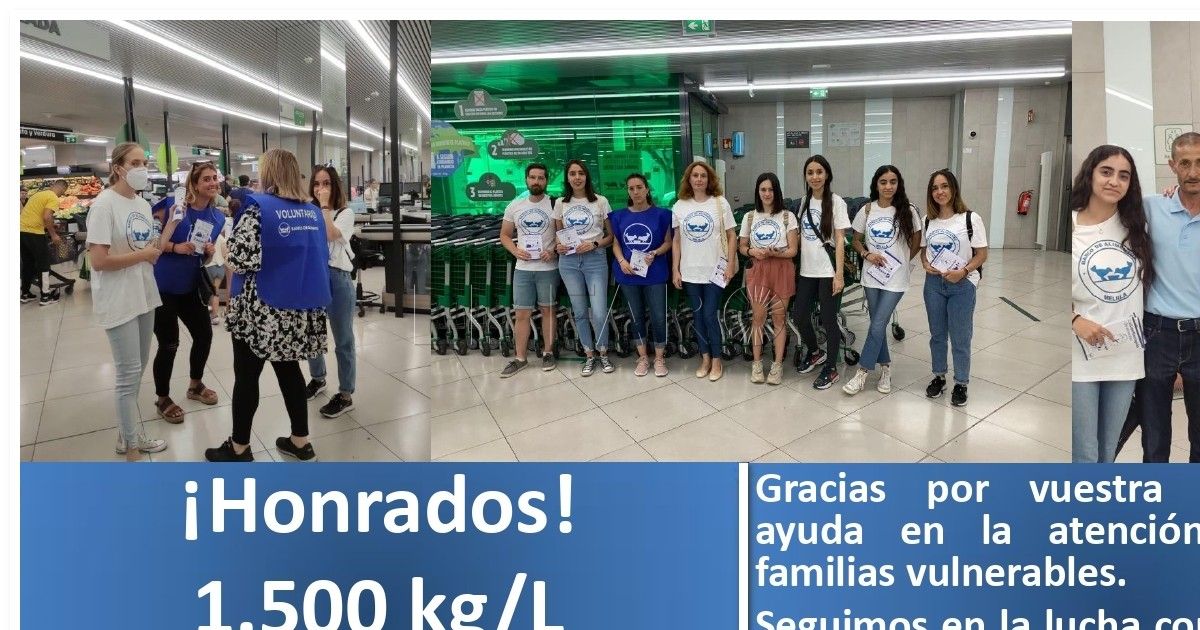 El Banco de Alimentos recibe donaciones por 1.500 kilos/litros