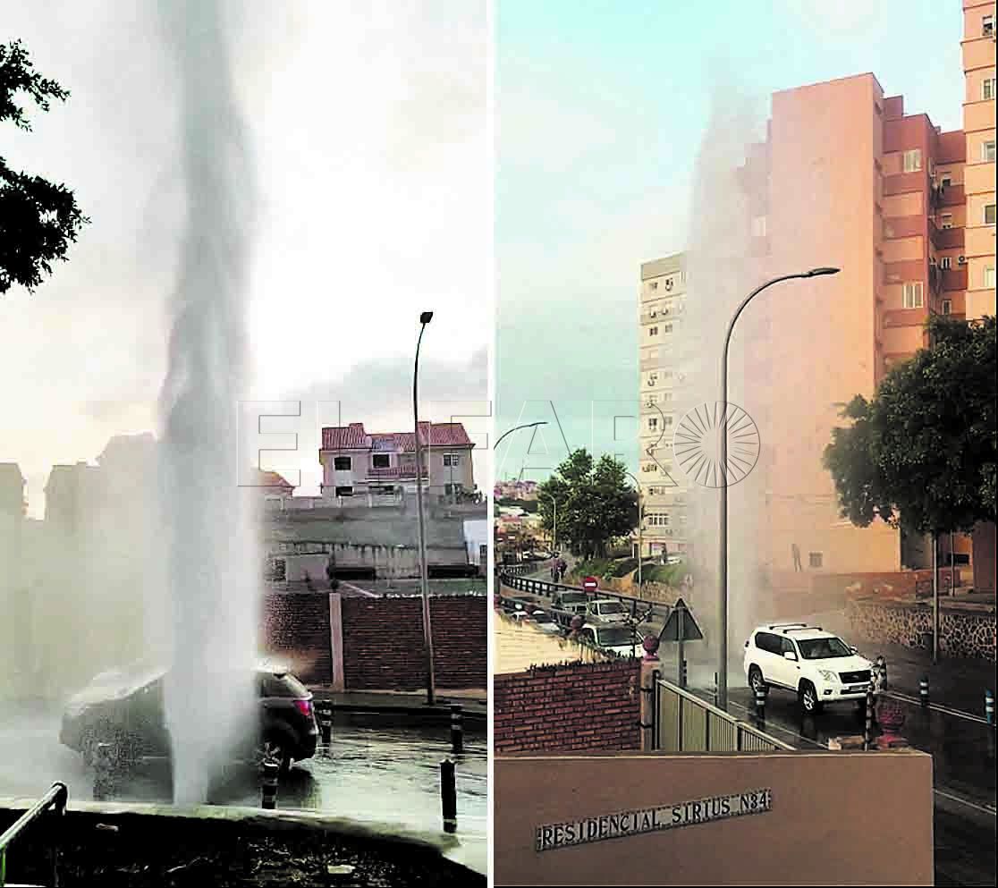 El reventón de una tubería de impulsión general provocó el géiser en Alfonso XIII