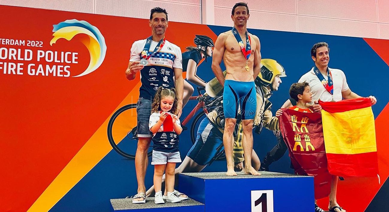 Luismi Ruiz, plata en los 1.500 y 800 libres de natación en el Mundial de policías y bomberos