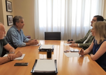 Reunión del presidente de Satse, Manuel Cascos, y el presidente de Anpe, Francisco Venzalá.