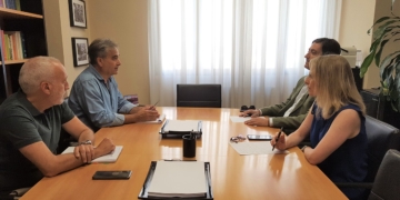 Reunión del presidente de Satse, Manuel Cascos, y el presidente de Anpe, Francisco Venzalá.